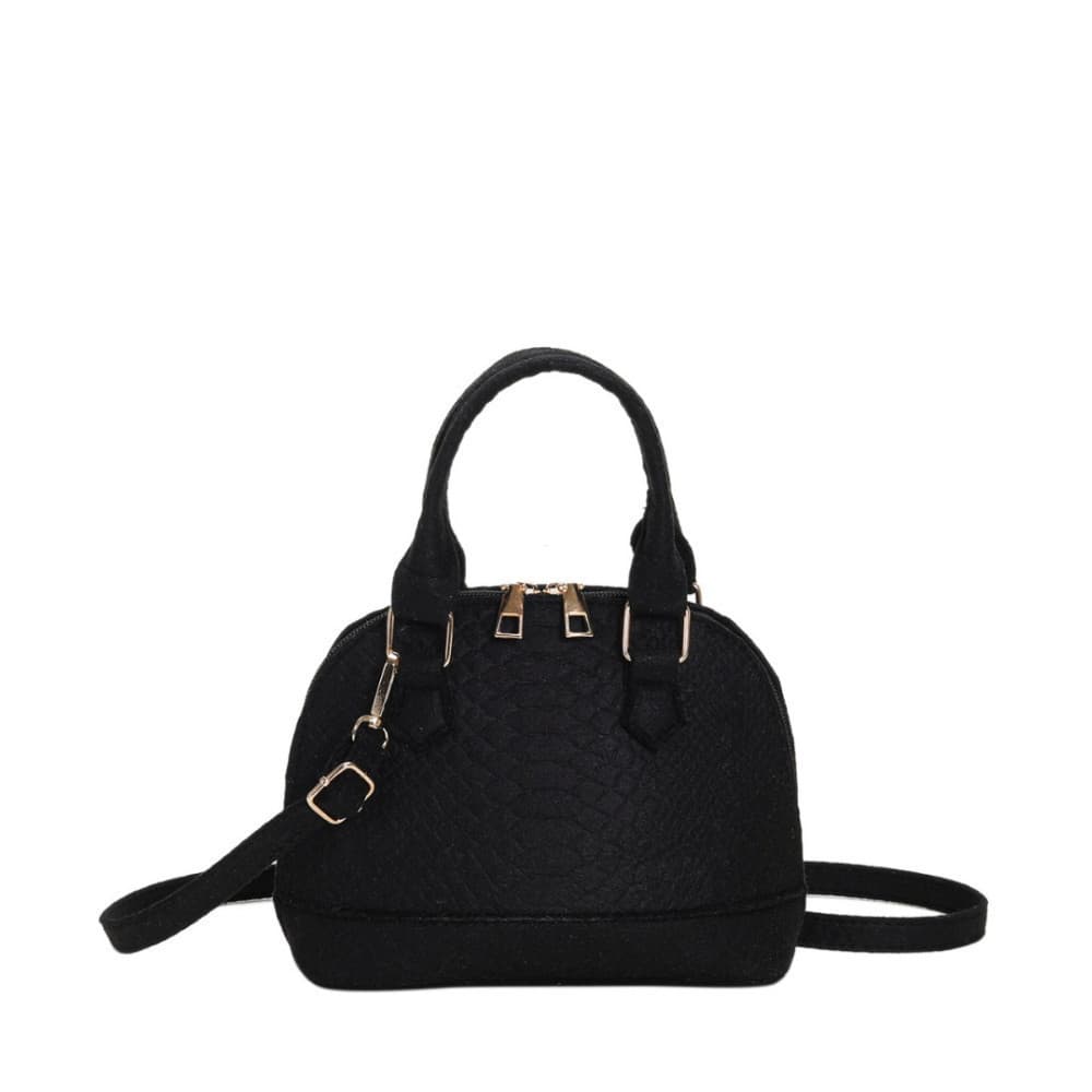 Novo Feltro Vintage Bolsa Feminina Padrão De Crocodilo Em Forma De Concha Simples Casual Ombro Crossbody Saco Moda Senho