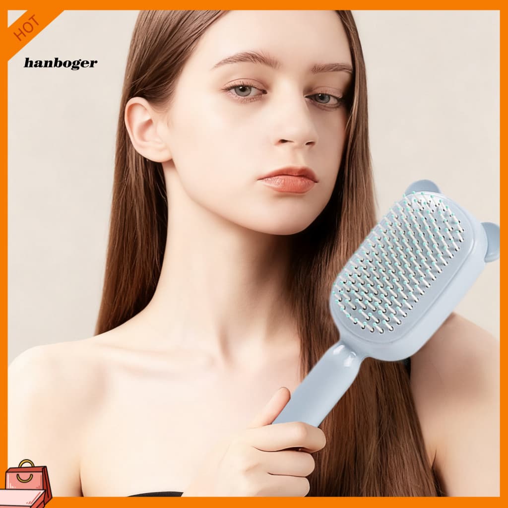 Han Escova De Massagem Para Couro Cabeludo Cabelo Retrátil Autolimpante Com No Pente De Almofada De Ar Antiestático Home