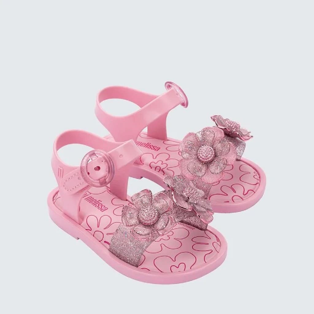 MINI MELISSA MAR SANDAL FLOWER CHROME 38164
