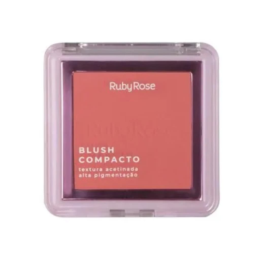 BLUSH COMPACTO RUBY ROSE TEXTURA ACETINADA BL40 7,3G
