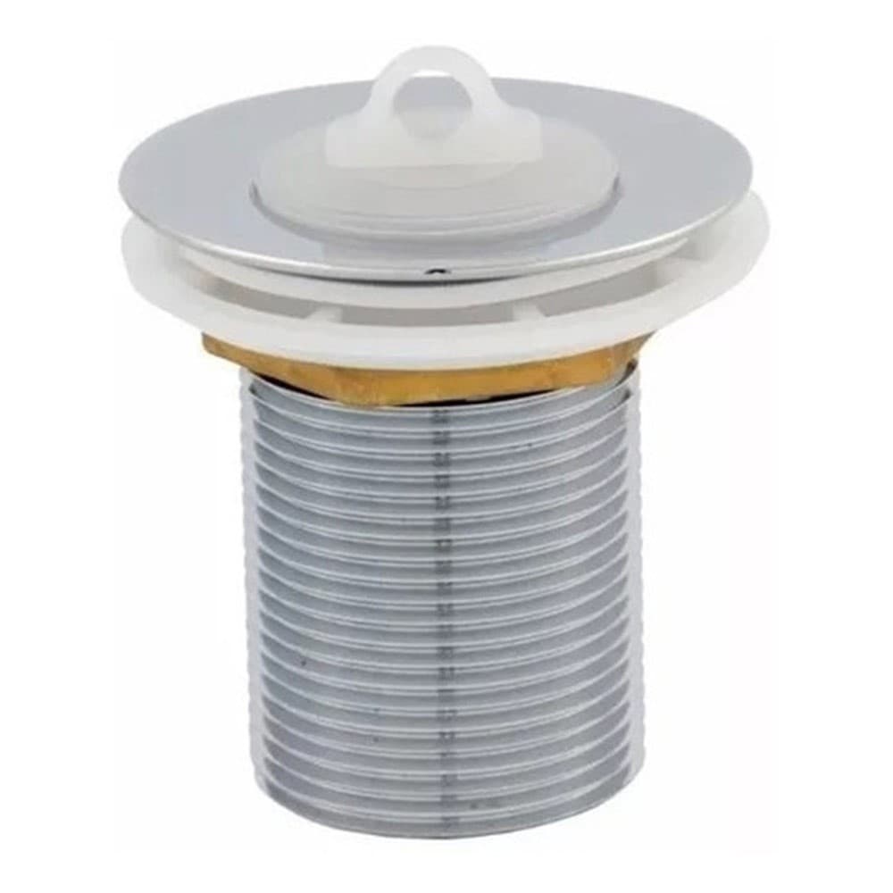 Válvula Ralo Tanque Metal Cromado 1.1/4'' Esgoto