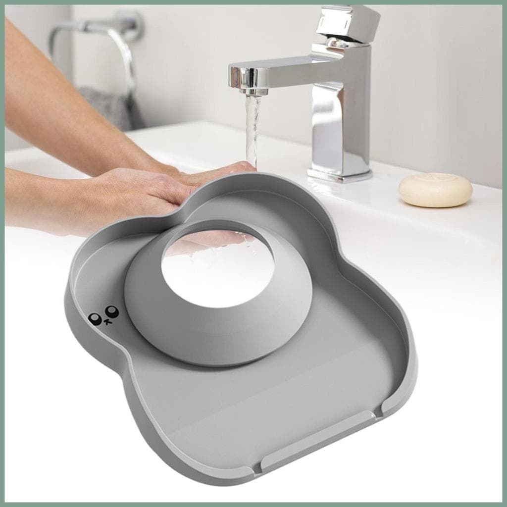 Pia De Silicone Respingo Guarda Torneira Da Cozinha Esteira Urso Bandeja Sabão Titular Secagem Gotejamento Coletor sehbr