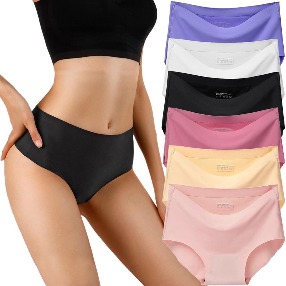 Kit 5 Calcinhas Femininas Sem Costura Invisível Cobertura Total Não Marca