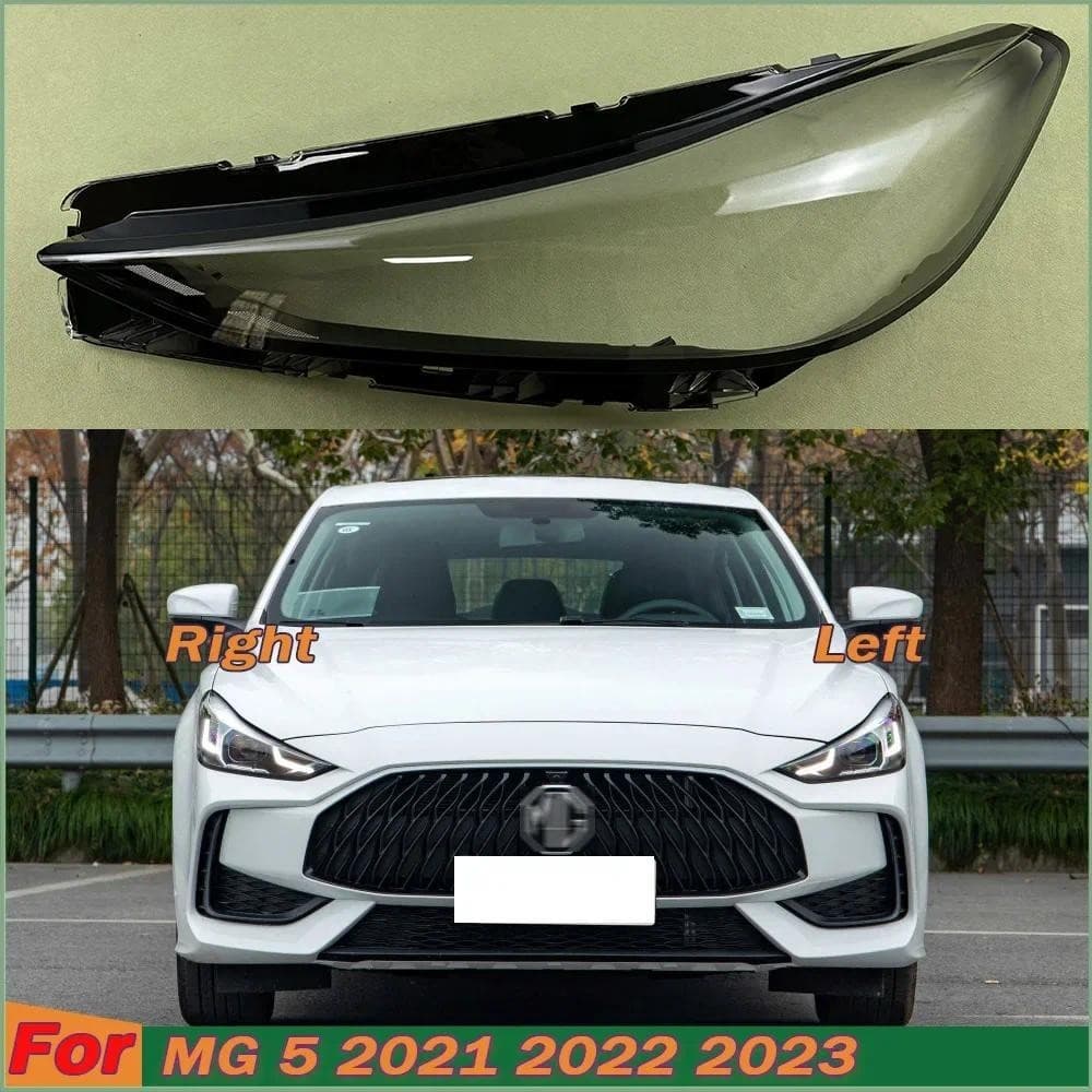 Para MG 5 2021 2022 2023 Farol Lâmpada Escudo Máscara Transparente Tampa Do Carro Lente Plexiglass Substituir Abajur Ori