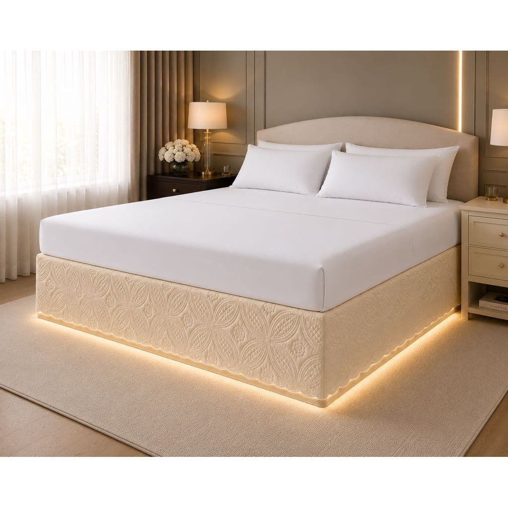 Saia Cama Colchão Box Boxer Marie Matelado Casal Queen King Luxo Elegante