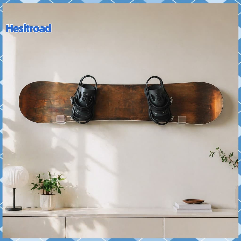 Acrylic Skateboard Wall Mount Bracket – Clear Longboard Snowboard Display Rack for Home Garage Office Storage Sturdy S