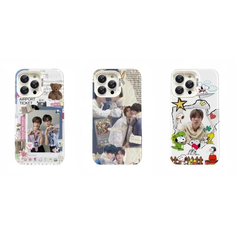 Capinha collage TeeTeePor seis modelos scrapbook, Compatível para iPhone 17, 16, 15, 14, 13, 12, 11