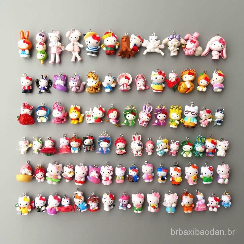 Novo produto: Miniatura KT cat hellokitty My Melody com ilhós, acessórios DIY, figura feita à mão.
