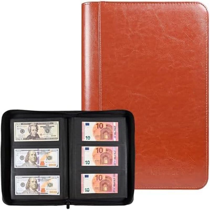 Álbum De Coleção De Notas Com 180 Bolsos-Organizador De Moedas Sem Anel Wityu Mangas Transparentes E Não PVC Para , Cont