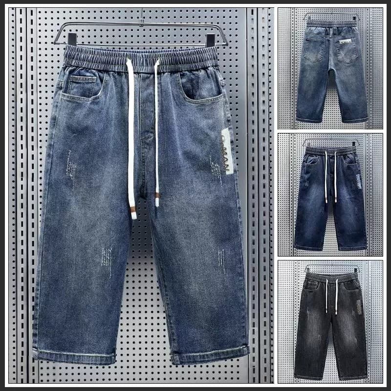2026 verão shorts masculinos de venda quente Jeans cortados respirável solto Retro shorts masculino verão