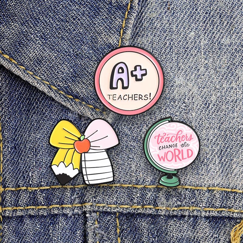 Broche Esmaltado Com Tema Do Dia Professor , Acessórios De Roupas Da Moda , Mochila , Crachá , Joia , Presente