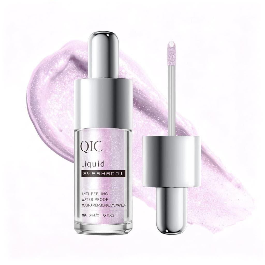 Sombra de Olhos QIC Glitter Durável e Portátil, cor metálica com efeito cintilante, de longa duração, à prova de vincos,
