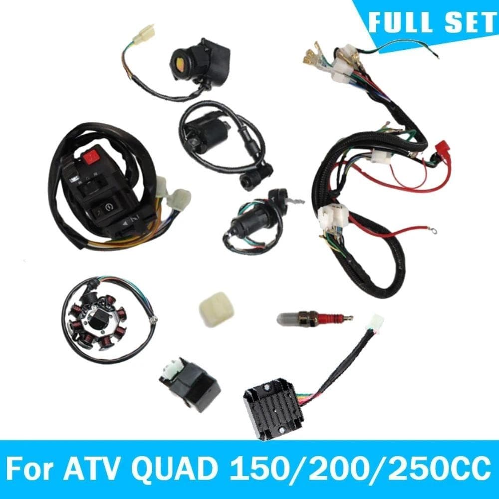 1 Conjunto De Chicote Elétrico Para Praia ATV , Caminhão , Tear De Fio , Estator , Kit Completo QUAD 150/200/250CC , Ace