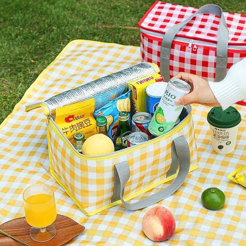 Bolsa Térmica Dobrável Conserva Alimentos Bebidas Lanche Gelo Praia Mercado Viagem