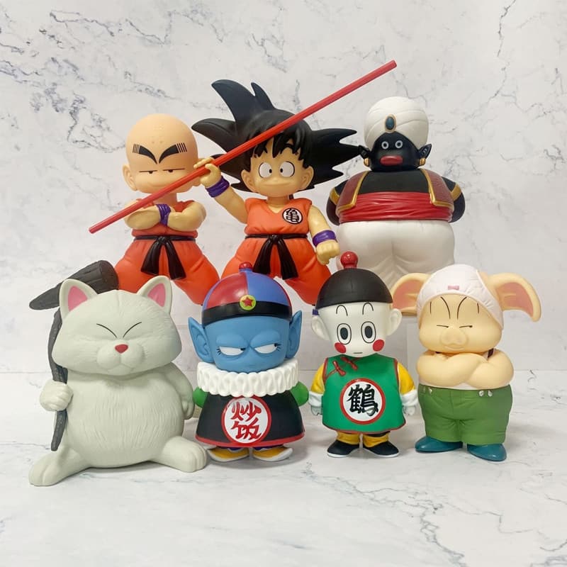 Modelos de personagens de anime Dragon Ball Z de 14-21 cm: Son Goku, Krillin, Piggy, Ulong, Bilarf, etc. Figuras de PVC