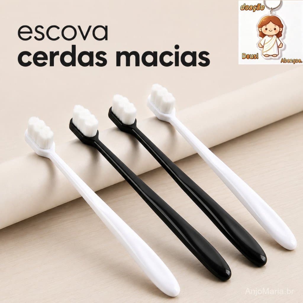 Escova de Dentes com Muitas Cerdas Extra Macia Saúde Bucal Higienização Confortável Mícron Japonesa