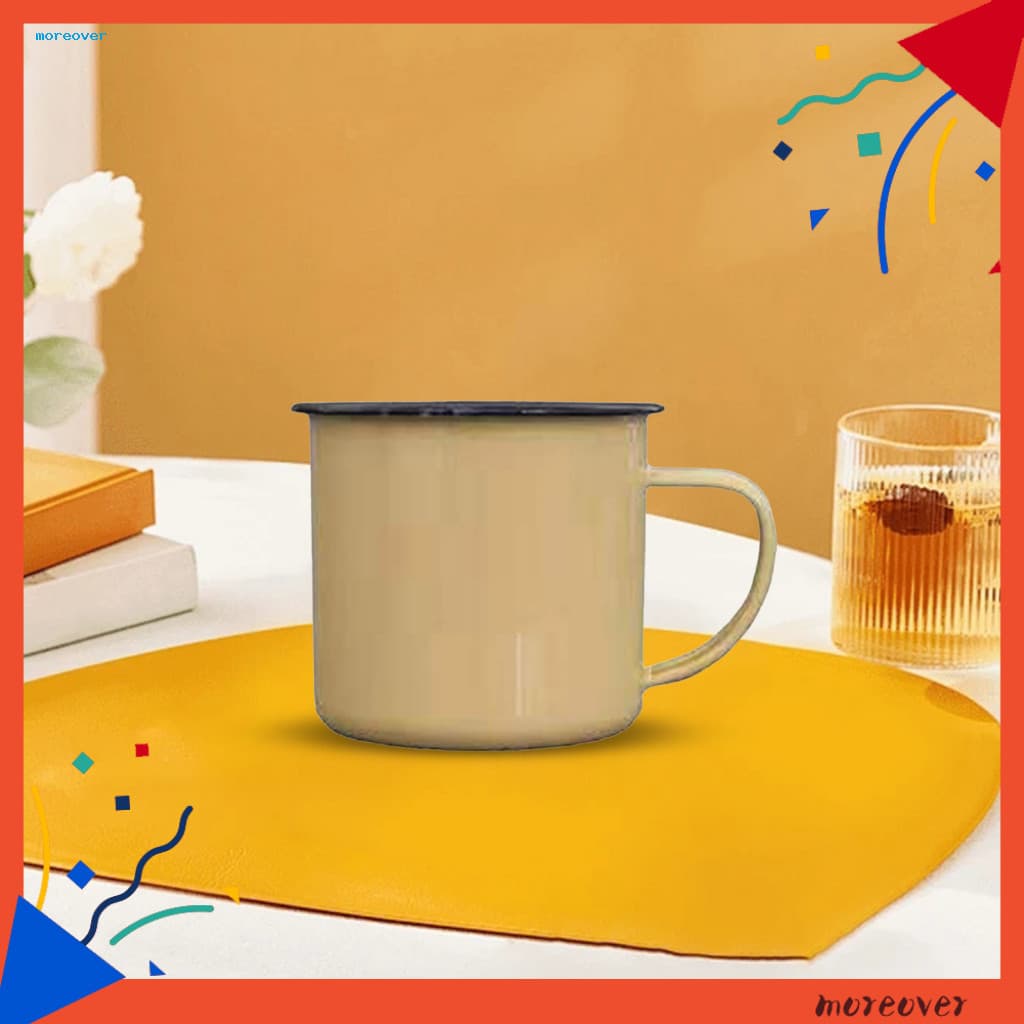 Mais Copo Esmaltado Caneca Esmaltada Vintage Com Alça 120/240/350/500ml Resistente Ao Calor Grande Capacidade Café Chá D