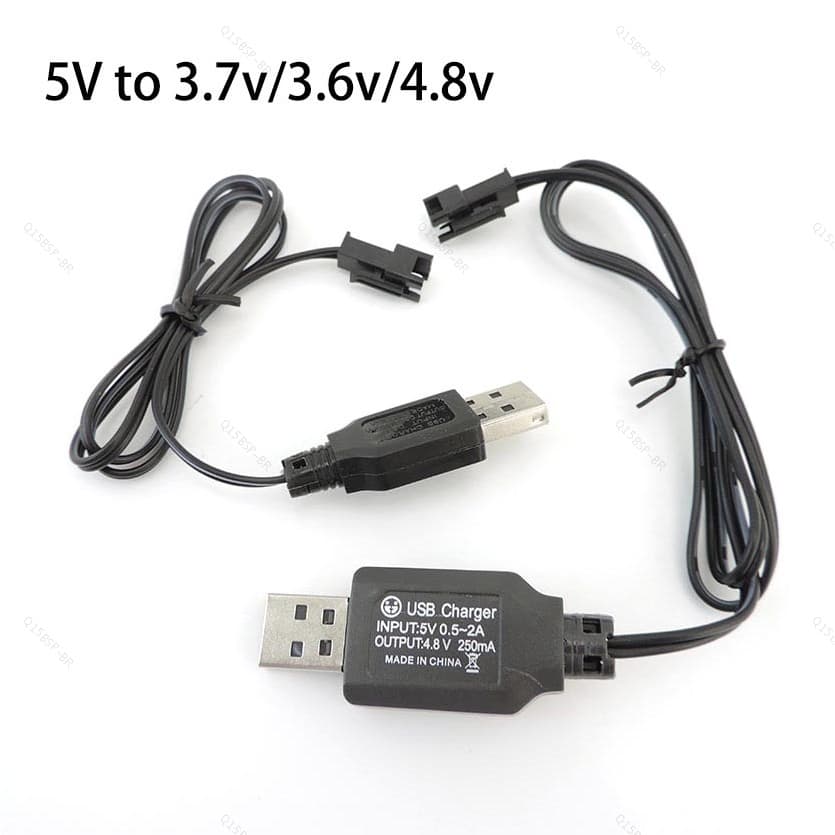 5V A 3.6V 3.7V 3.8V 250mA NiMh/NiCd Bateria Cabo Carregador De Energia USB SM 2P Plugue Dianteiro Para Carro De Controle