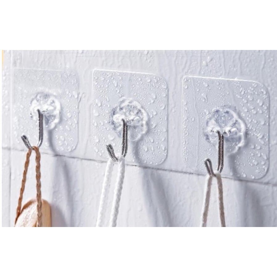 10 Gancho Adesivo Parede Multi Funcional Autocolante Casa Cozinha Quarto Banheiro Organizado