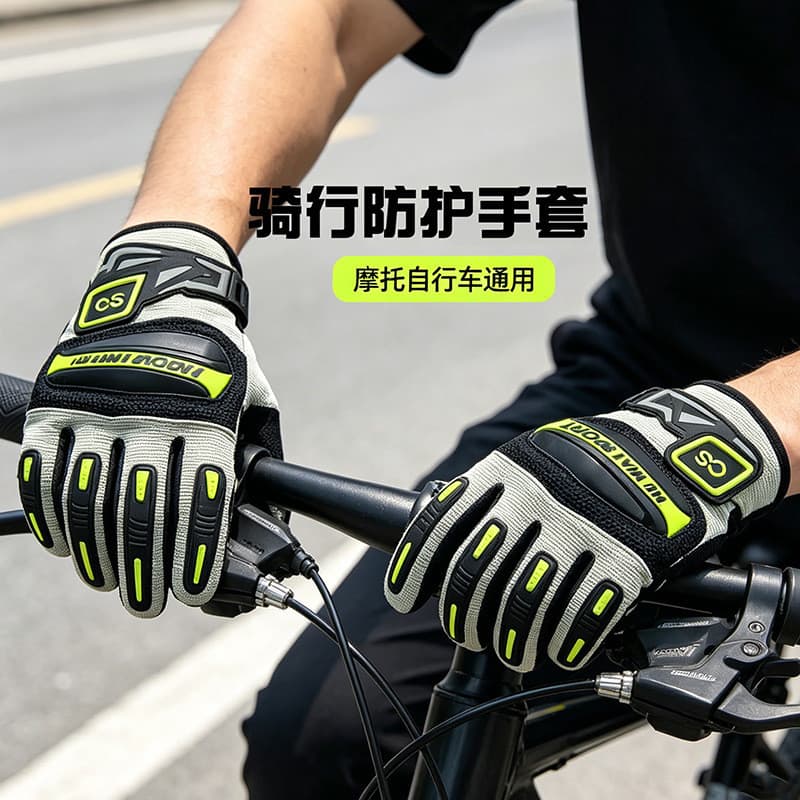 Luvas de Motociclismo para Outono, Ciclismo de Montanha ao Ar Livre, Unissex, de Dedo Inteiro, Protetoras, Antiqueda, Re