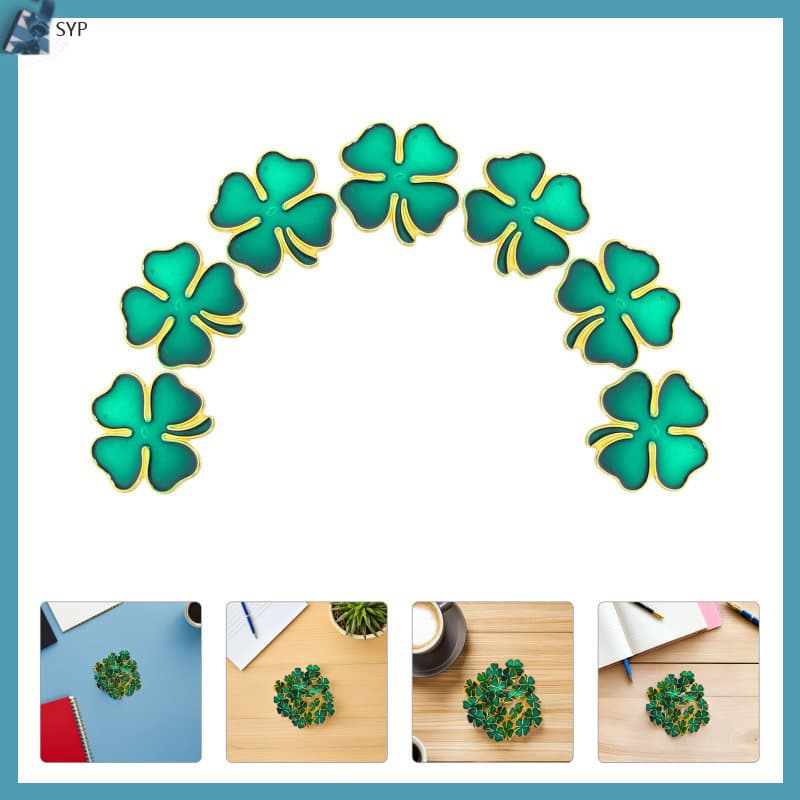 20 Peças Alfinete De Lapela Trevo De Quatro Folhas Da Sorte Para O Dia De São Patrício – Broche Irlandês Chapéus , Jaque