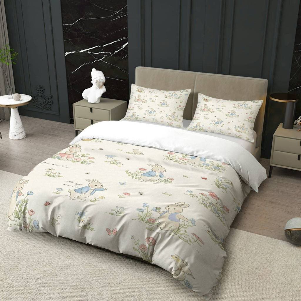 Conjunto de capa de edredão de 3 peças, colcha de 1 peça + fronha de 2 peças (excluindo enchimento), roupa de cama de Pá