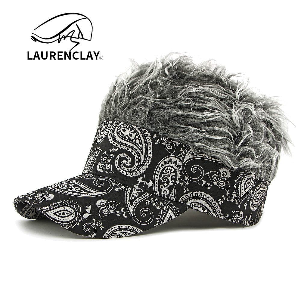 Estilo étnico único masculino feminino peruca boné rua engraçado chapéu masculino boné de beisebol chapéu de sol chapéu