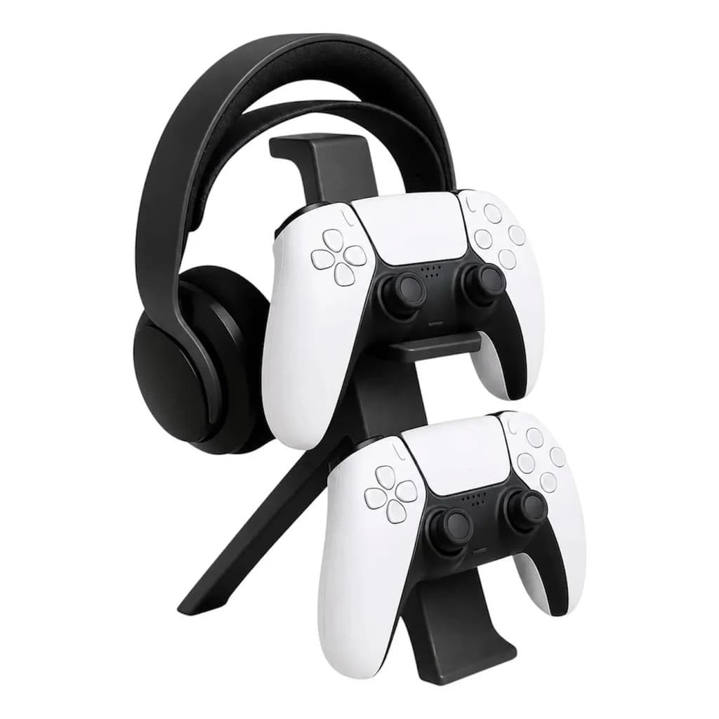 Suporte De Mesa Para 2 Controles Headset Xbox One X Ps5 Leve