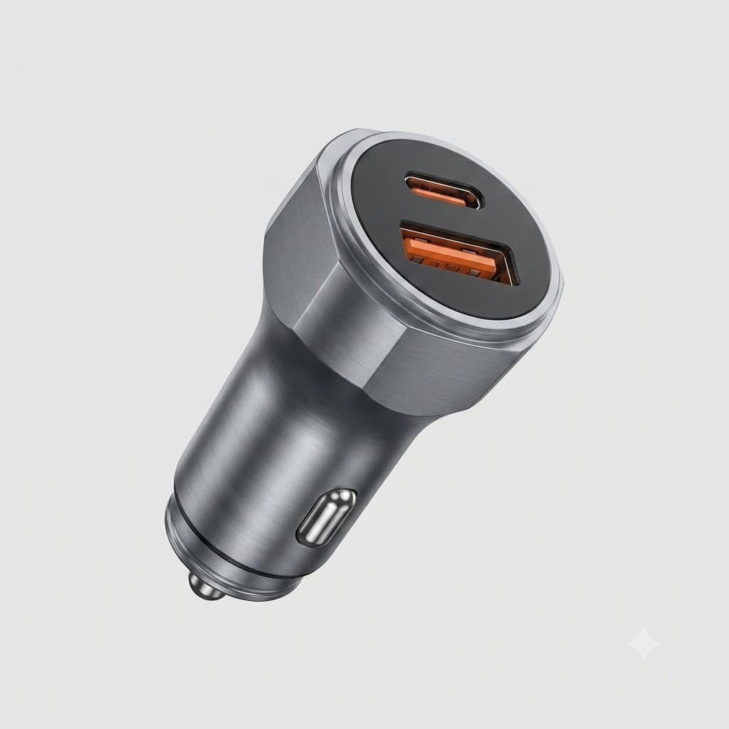 Carregador Veicular PD 48W com USB e Type-C CE-G1066 - Carga Rápida Dual Portas 12V/24V Homologado ANATEL