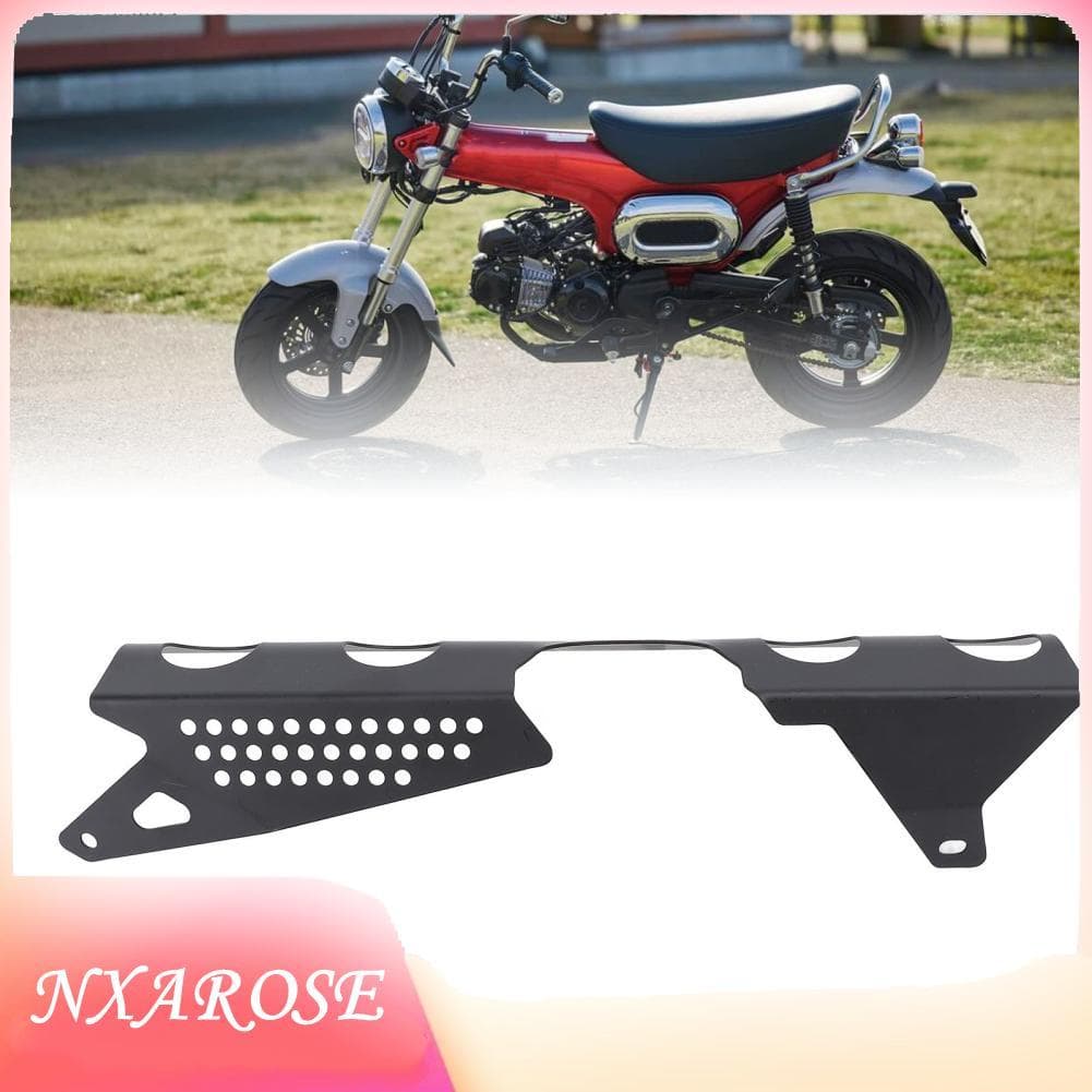 Nxarose Protetor de corrente de motocicleta protetor de aço inoxidável para DAX125 ST125 2022-2024 (preto)