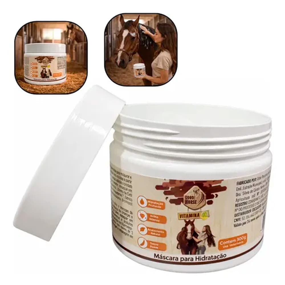 Máscara para Hidratação com Vitamina A Good Horse 300g Restauração e Revitalização Capilar