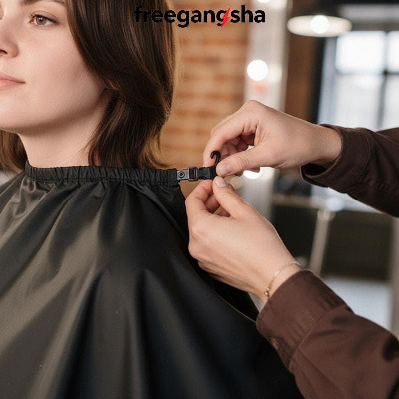 [FRE] Capa De Corte De Cabelo Barbeiro Ajustável À Prova D'água Para Uso Doméstico Pessoal Em Salão Profissional [BR]