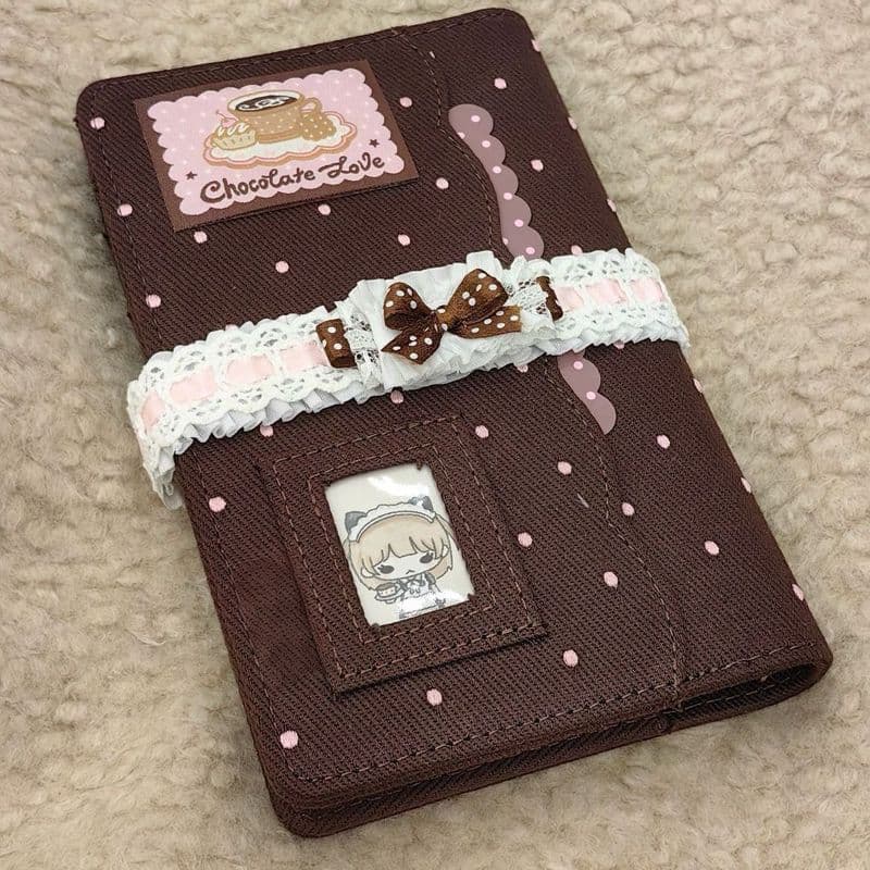 Mesmo estilo simples Chocolate bolinhas A6 manual versão estilo caderno diário de alto valor