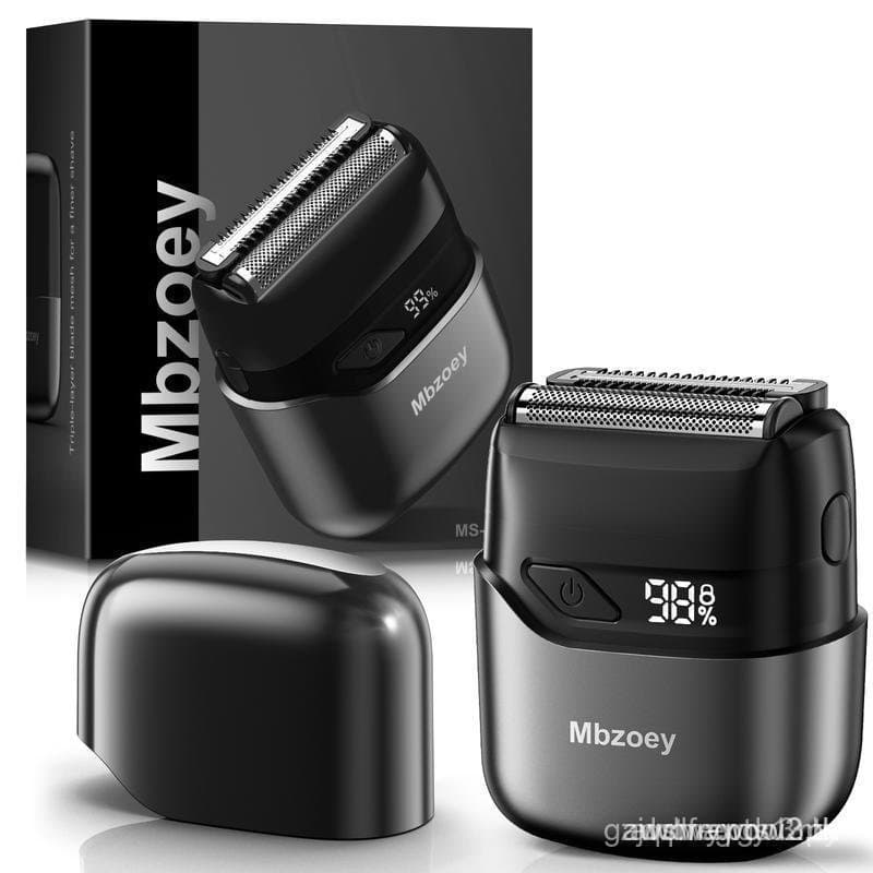 Barbeador Elétrico Masculino, Mini Barbeador, Barbeador Facial Compacto, Secagem Rápida, À Prova D'Água IPX7