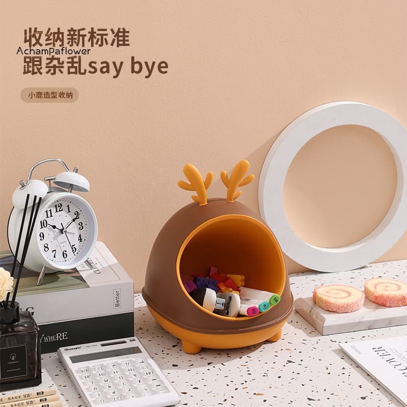 Caixa De Armazenamento De Mesa Fawn Fofa-Organizador De Joias Para Decoração De Quarto De Escritório