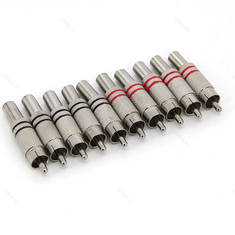 Musical RCA Macho Som Banhado A Prata Alta Fidelidade Conector De Áudio Terminal Alto-Falante Buraco Diâmetro 5.7mm BR28