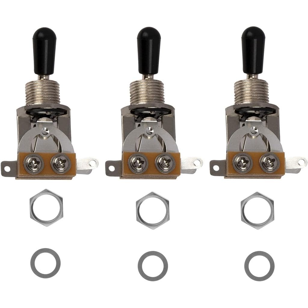 3 Peças Yootones Interruptor de 3 Vias Curto e Reto para Guitarra, Seletor de Pickup Compatível com Guitarra Elétrica SG