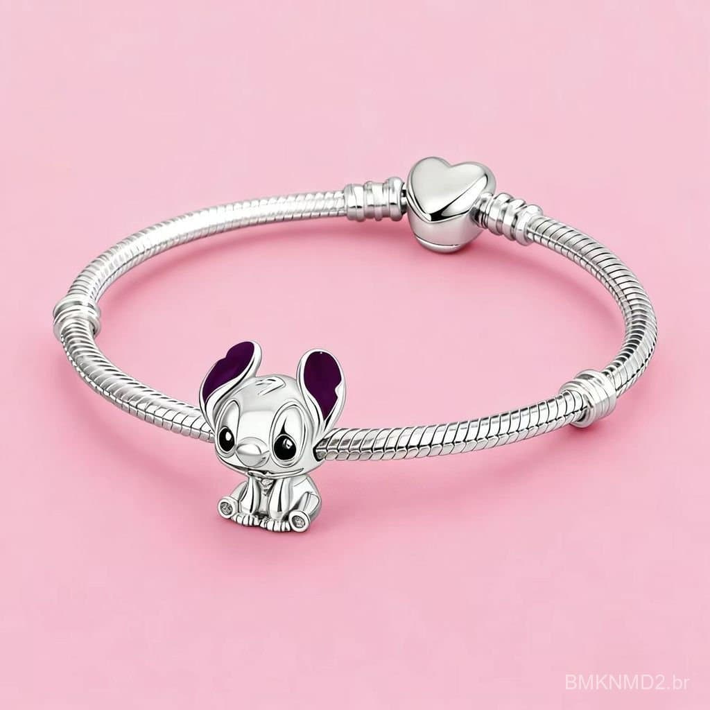 Pulseira Banhada a Prata S925 Com Corrente De Osso De Cobra Pulseira Simples Faça Você Mesmo Com Pingente