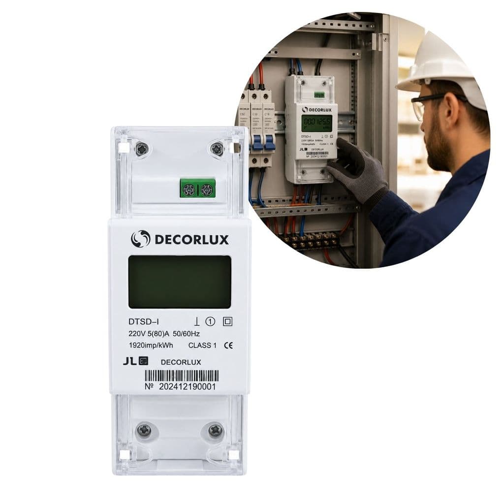 Medidor Consumo Energia 127V 80A Digital Branco Decorlux