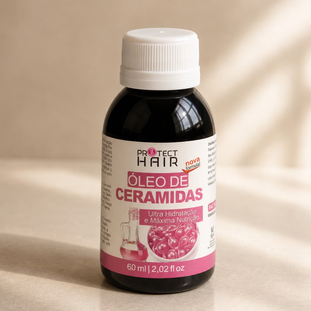 Óleo Vegetal Ceramidas 60ml para umectação capilar Protect Hair