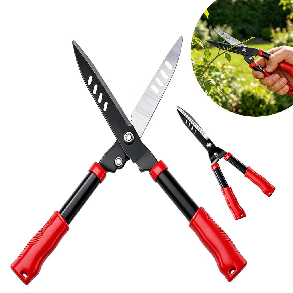 Tesoura Poda Ergonômica Lâmina Aço | Corte Preciso | Antiderrapante | Jardim/Arbustos | Durável