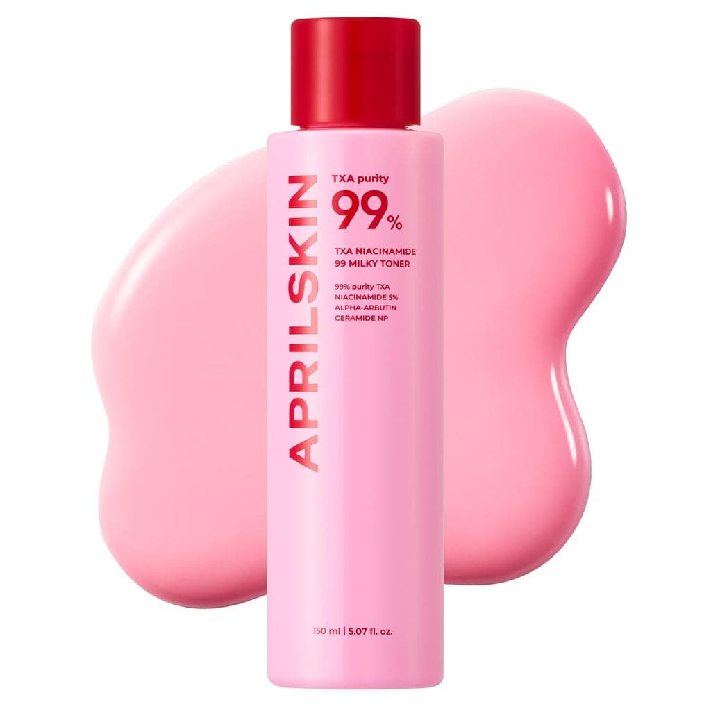 APRILSKIN TXA+Niacinamida 99 Tônico Rosa Leitoso |   99% de TXA de Alta Pureza 3% + Niacinamida 5% para Clareamento |