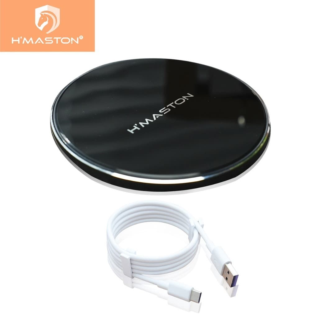 H'maston YD-27 Carregador  Portátil Power Bank Sem Fio Indução Super Rápida Com luz LED