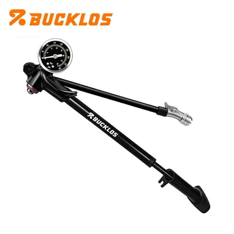 BUCKLOS 400PSI Portátil Mini Bomba Leve Bicicleta Garfo De Ar CNC Usinagem Para Válvula Schrader
