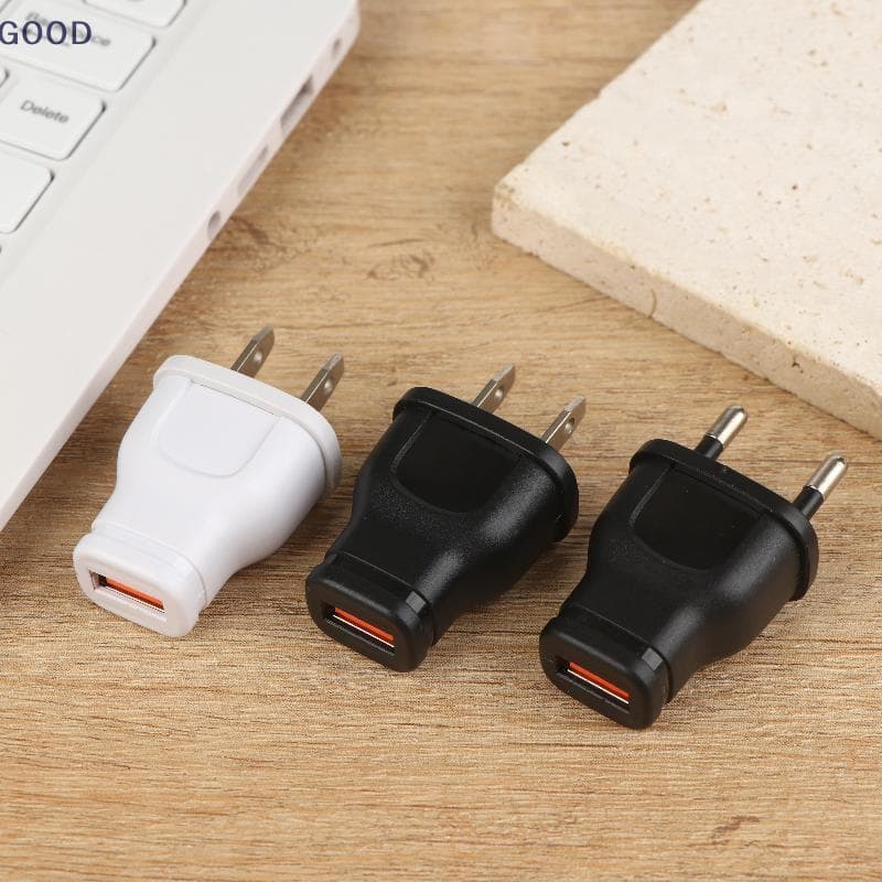 [Bom] Carregador USB 5V 1A Mini Adaptador De Energia Carregadores De Celular Para Viagem De Parede Com Plugue Ue/Eua De