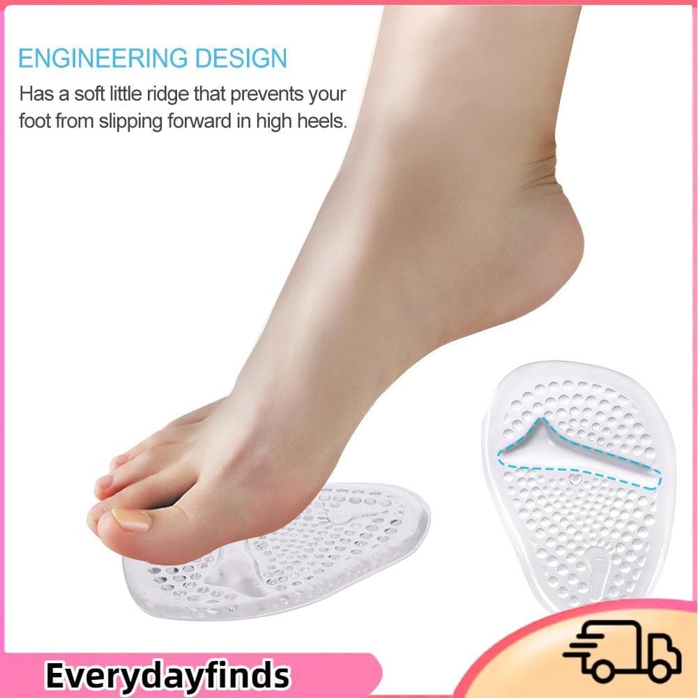 Everydayfinds-br Palmilhas almofada de salto alto para sapatos salto feminino metade tamanho antiderrapante sandálias
