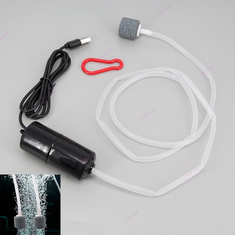 Portátil 5v Aquário USB Bomba De Ar Tanque De Peixes Compressor Silencioso Mini Oxigenador Oxigênio Aerador Acessórios D