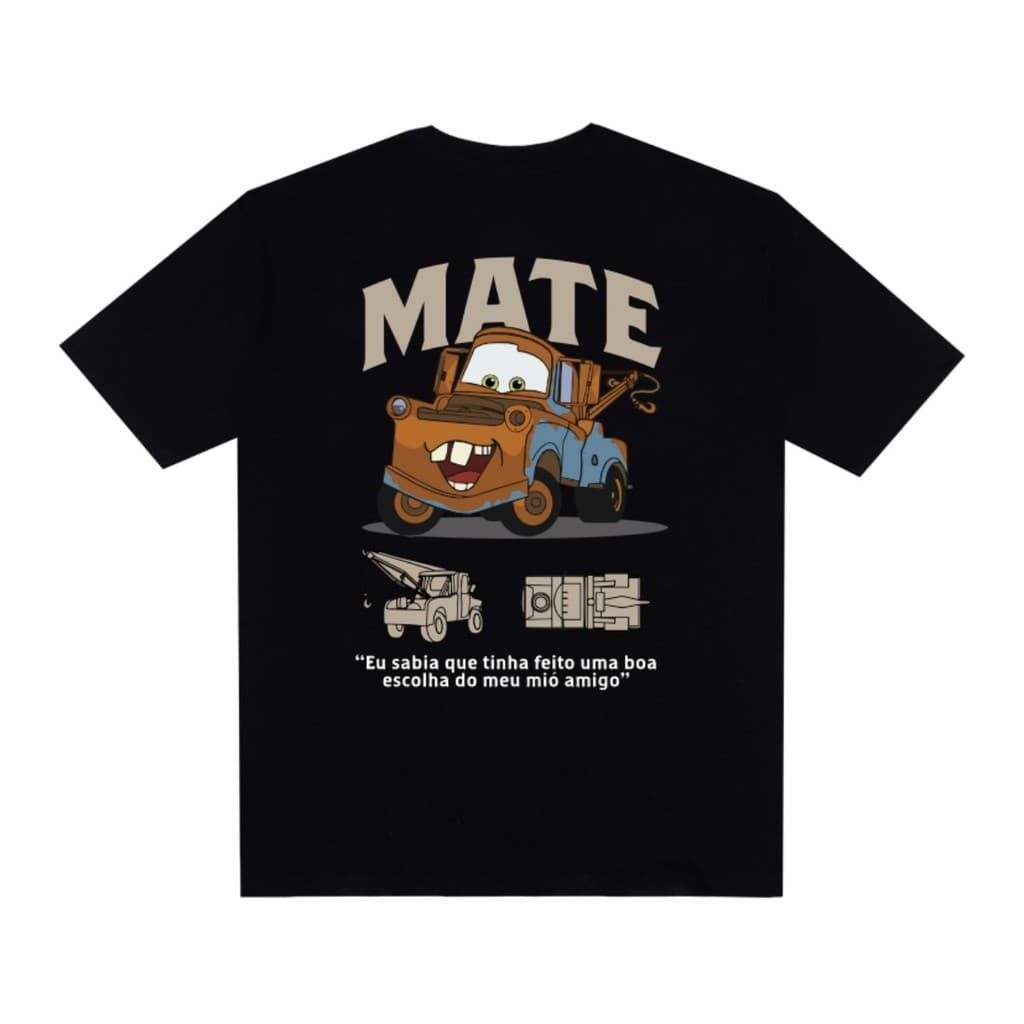 Camiseta Infantil MATE 2 ao 16 100% Algodão Unissex Streetwear Estampada Confortável
