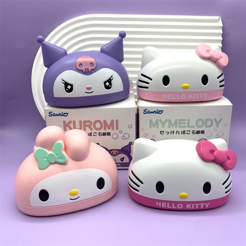 2026 Nova Sanrio Kuromi Forma Caixa de Sabão Melodia Caixa de Sabão kitty Caixa de Sabão Saboneteira Presente20260731
