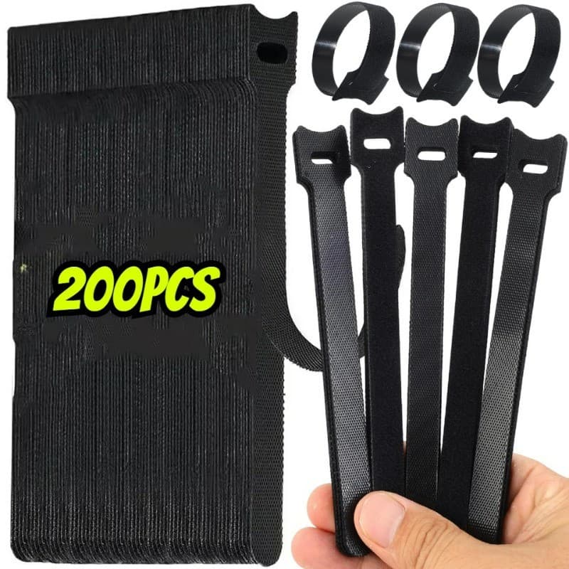 Abraçadeira De Nylon 200-50 Unidades-Enrolador De Fio De Fone De Ouvido-Para Armazenamento De Linha De Dados-Correias De